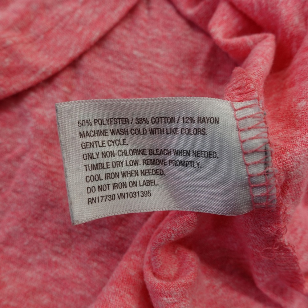 Mossimo T Shirt Womens Extra Large Pink Heathered V Neck Short Sleeve Casual - Picture 5 of 6